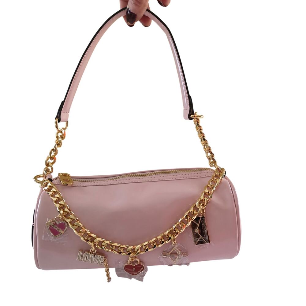 Juicy Couture Love Comes Softly Shoulder Bag In Patent   Chiffon Pink